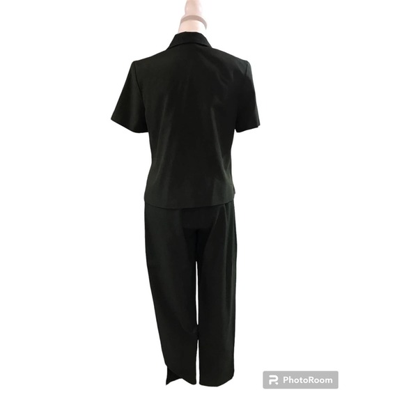 - I.S.B. INC Vintage Hunter Green Women's ‎ 2 Piece Pantsuit- 6P - Picture 3 of 15